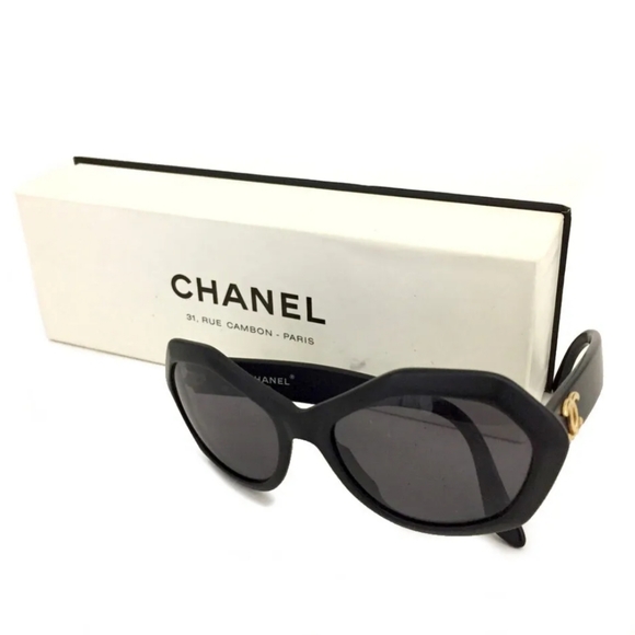 CHANEL  CC LOGO BLACK SUNGLASSES/1C2179 - Picture 9 of 11